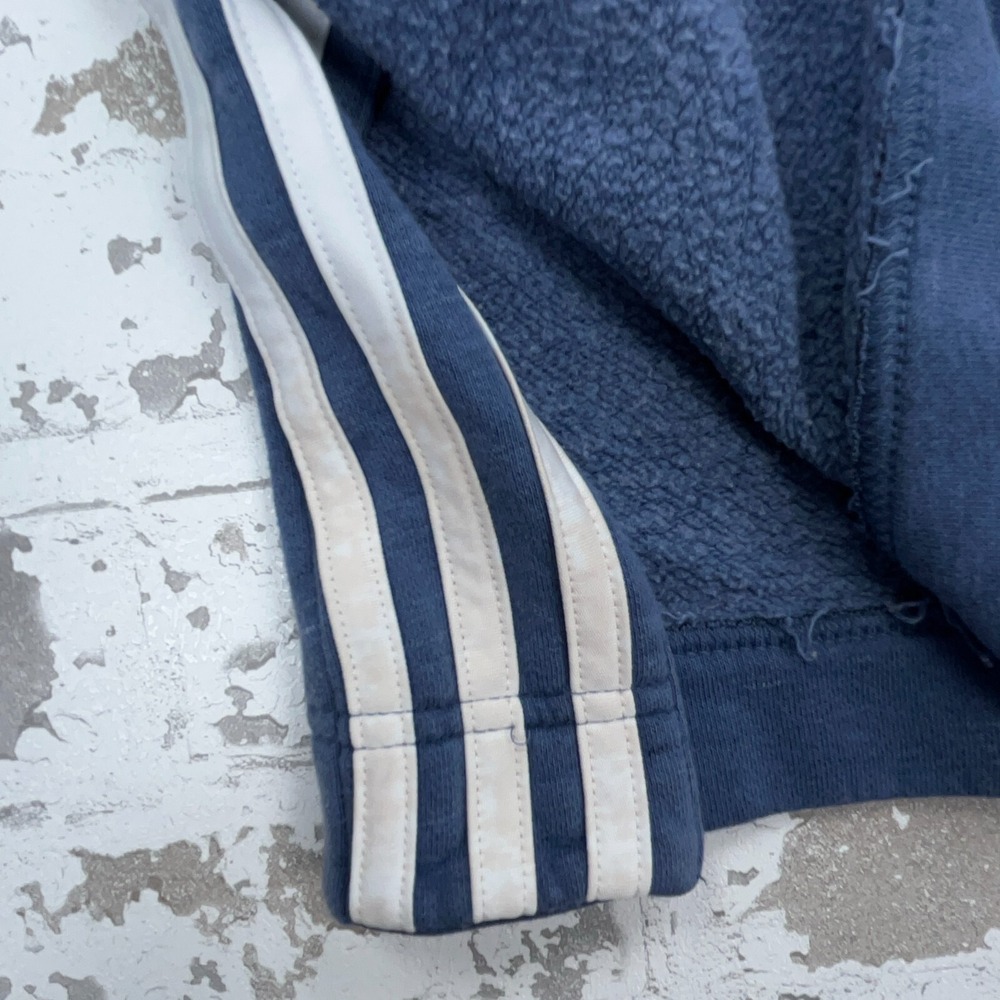 Adidas Hoodie Women Medium Blue White Sweatshirt Sweater Spell Out Logo * - Picture 4 of 14